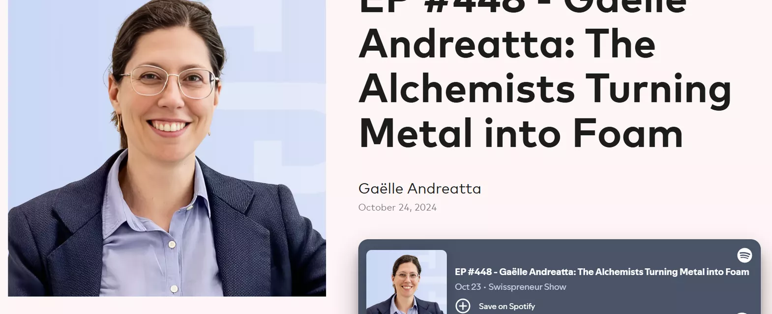 Gaëlle Swisspreneur Podcast